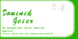 dominik geier business card